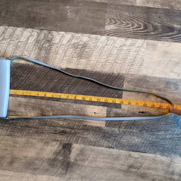 Kate Spade Turnlock Crossbody Bag Grey Yellow Leather Mini Purse - Picture 9 of 9